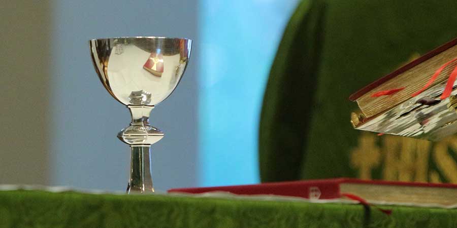 Chalice on altar
