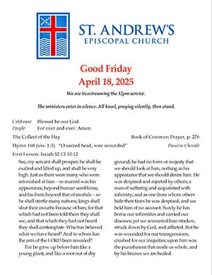 Good Friday bulletin