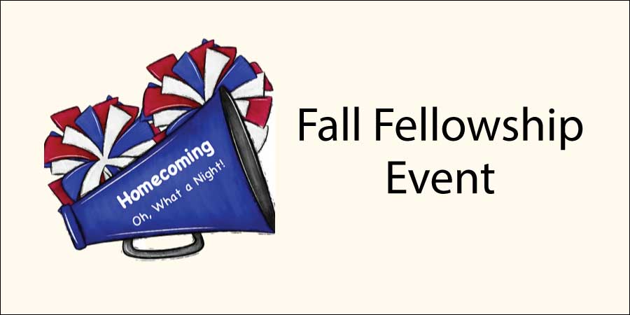 Bullhorn that says "Homecoming, Oh What a Night"